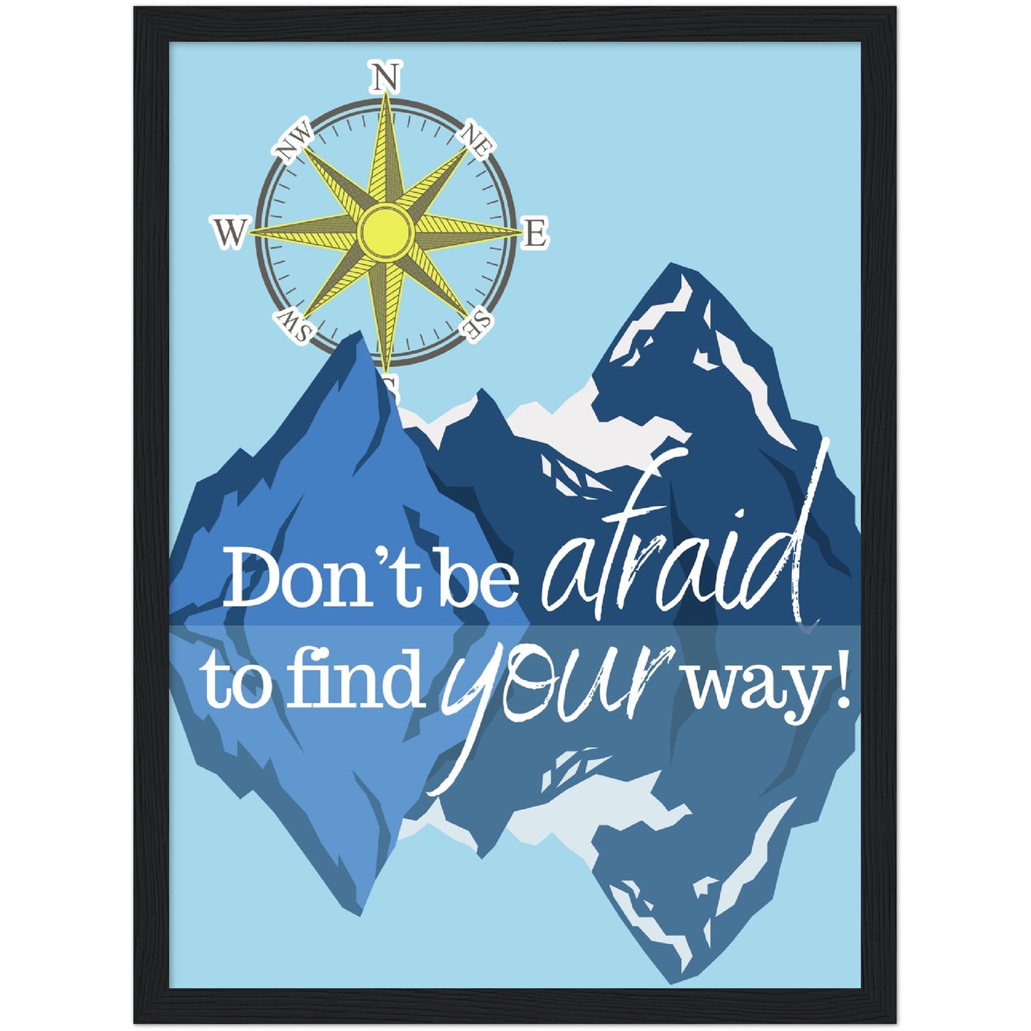 Find Your Way Premium Wooden Framed Poster