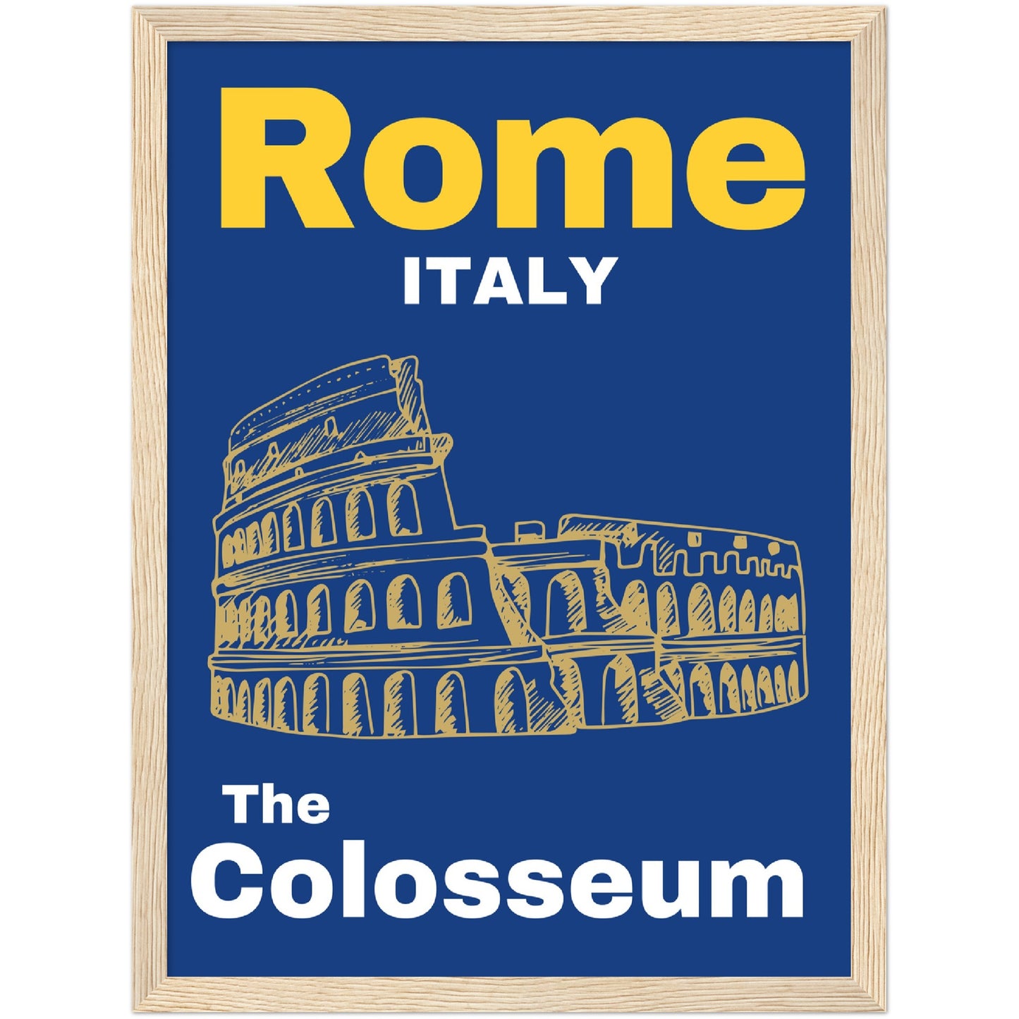 The Colosseum Premium Wooden Framed Poster