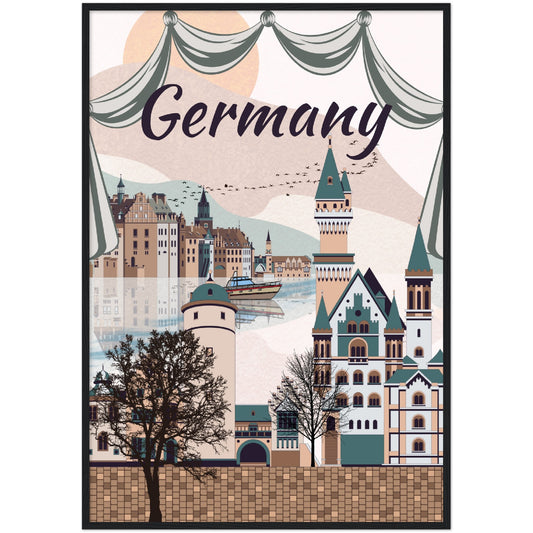 Germany Premium Wooden Framed Poster