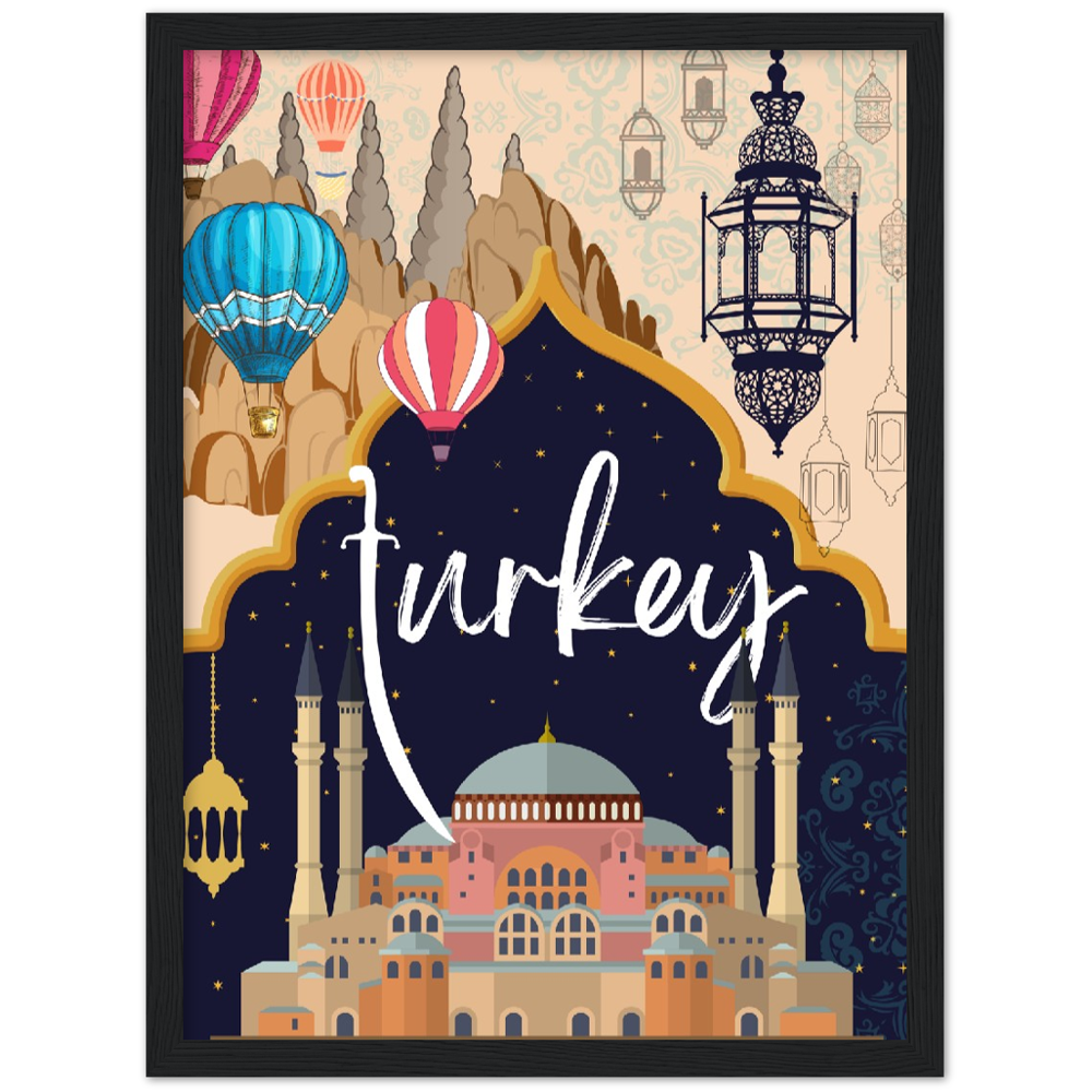 Take Me to Turkey Premium Wooden Framed Poster