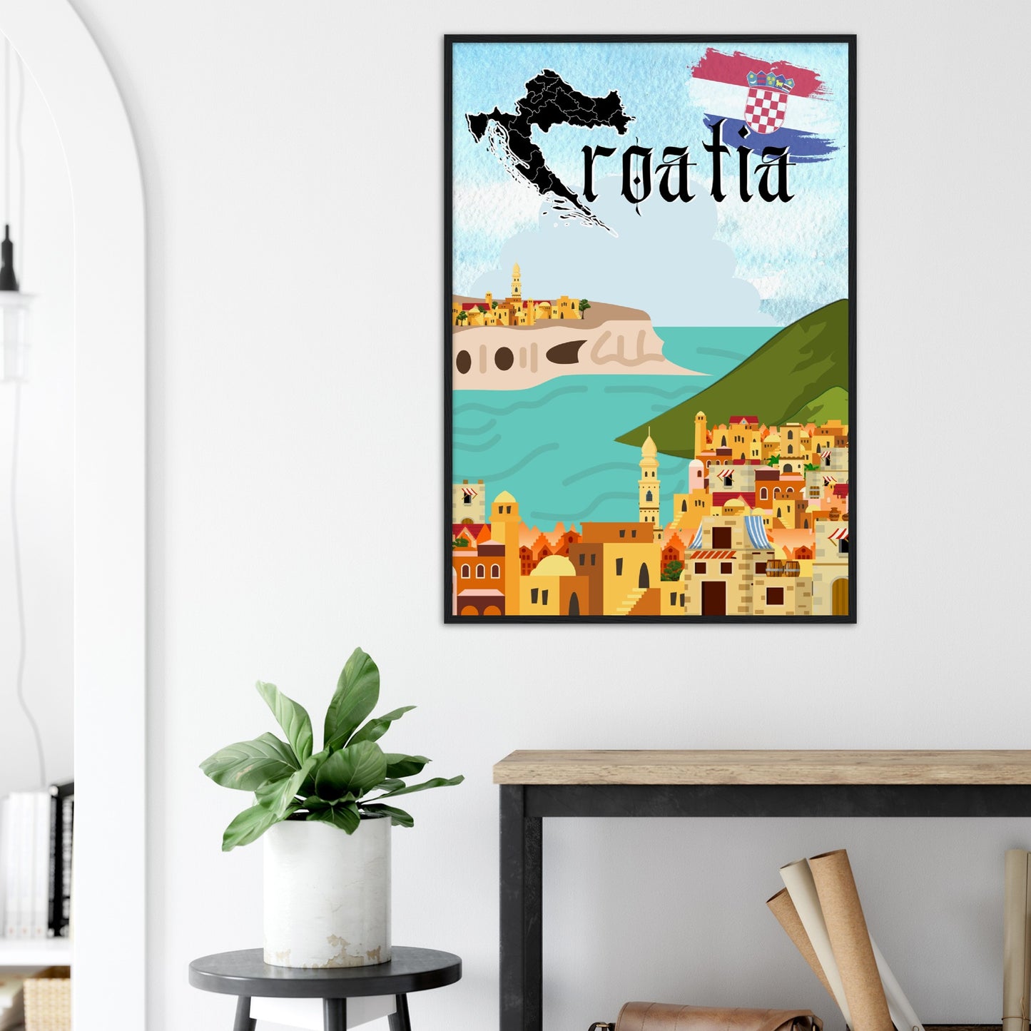 Croatia Premium Wooden Framed Poster