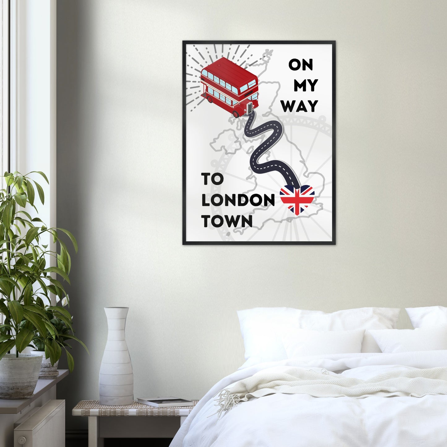 To London Town Premium Wooden Framed Poster