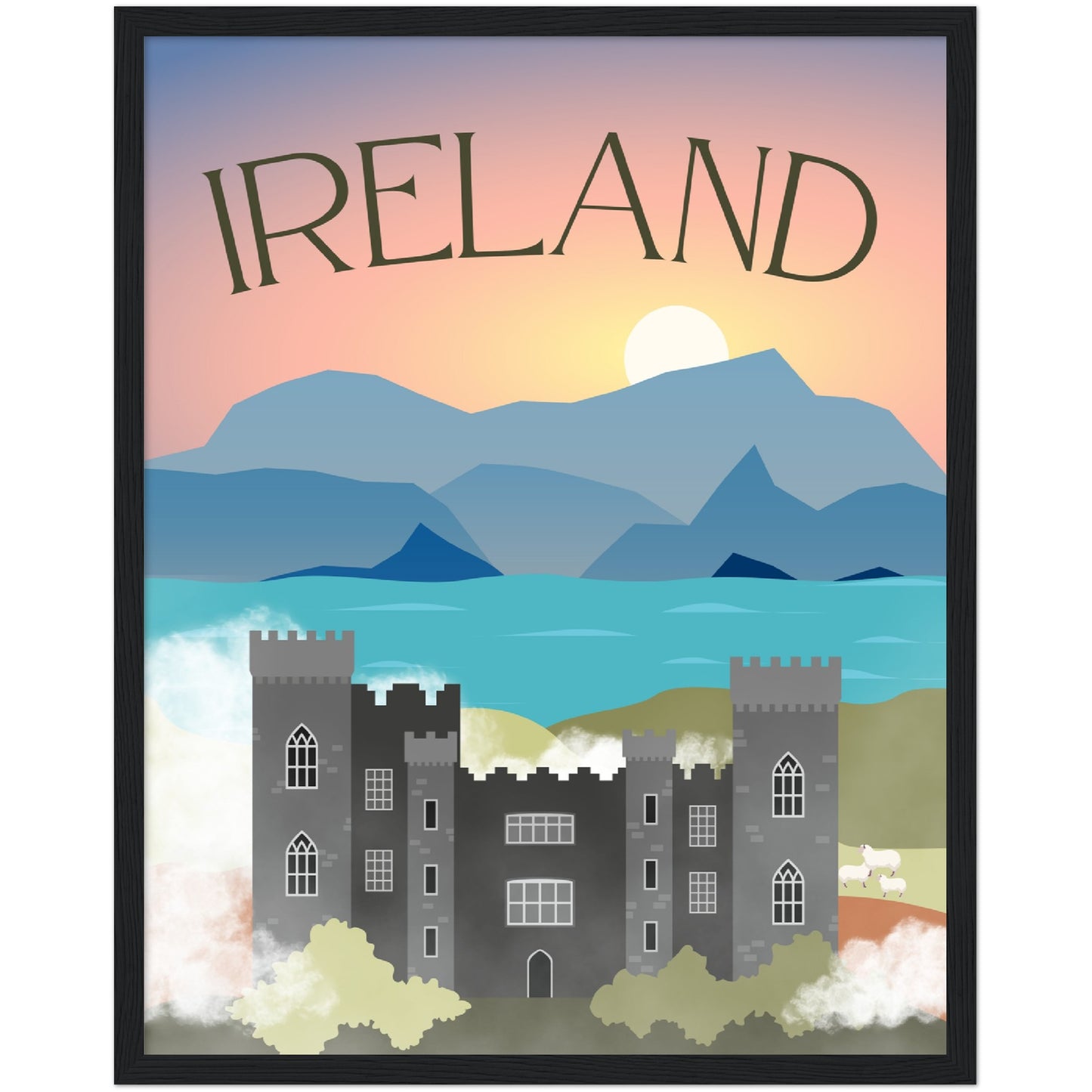 Ireland Premium Wooden Framed Poster