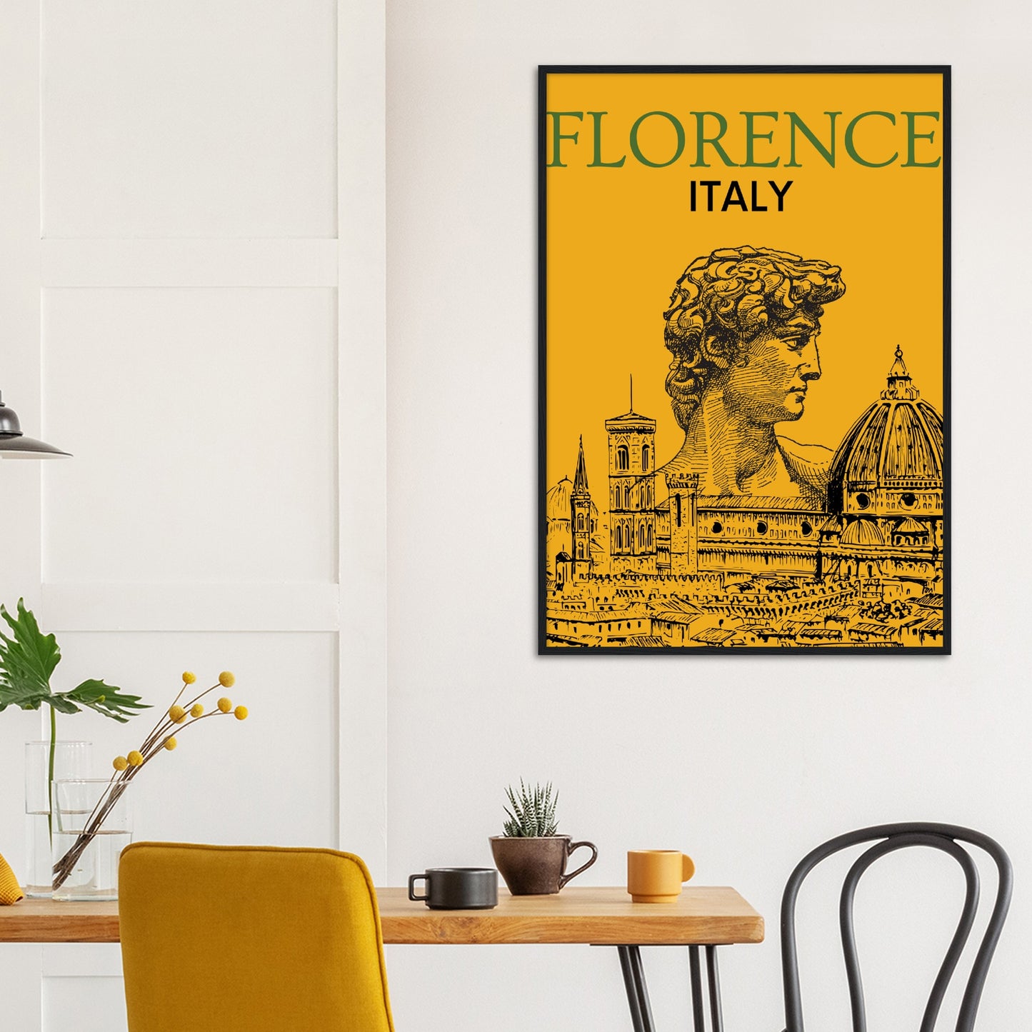 Florence Italy Premium Wooden Framed Poster