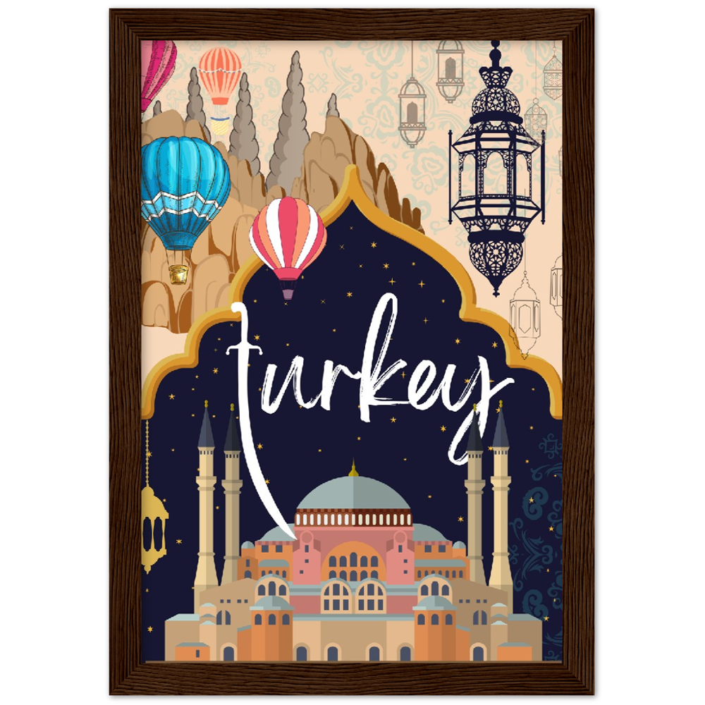 Take Me to Turkey Premium Wooden Framed Poster