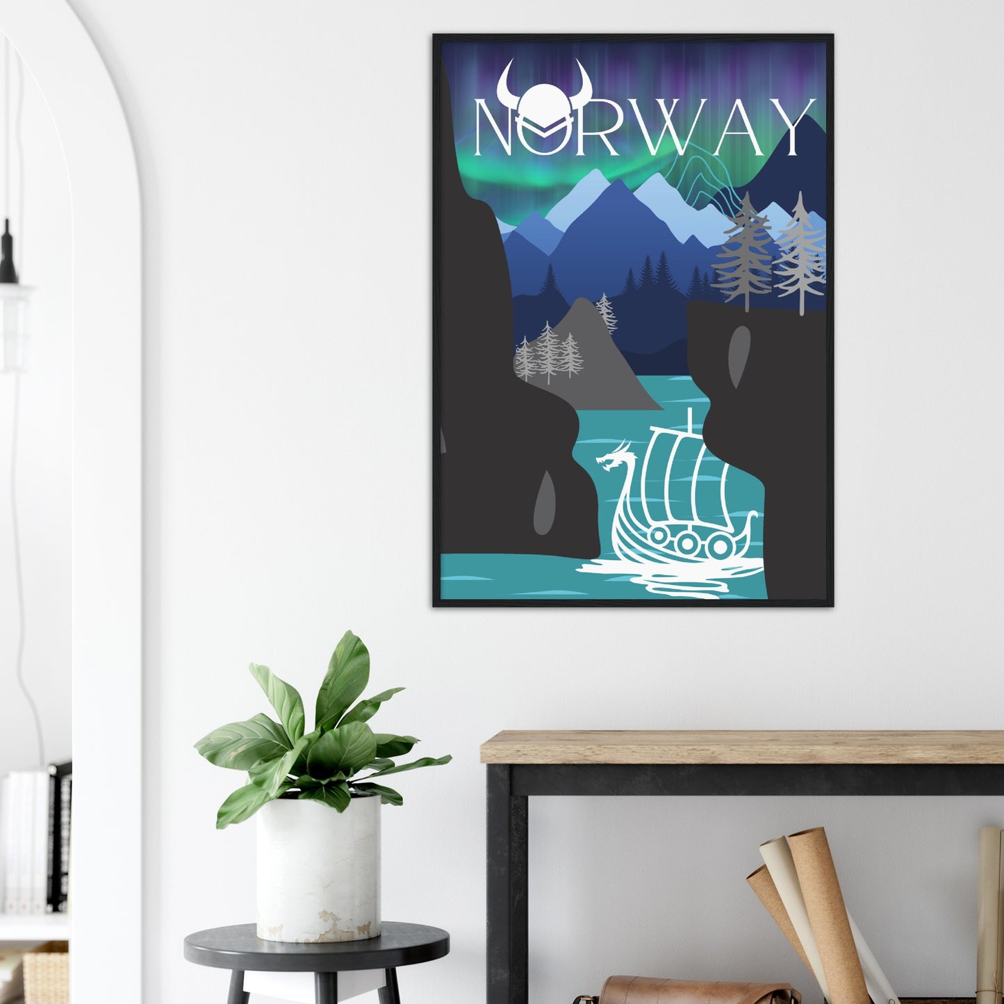 Norway Premium Wooden Framed Poster