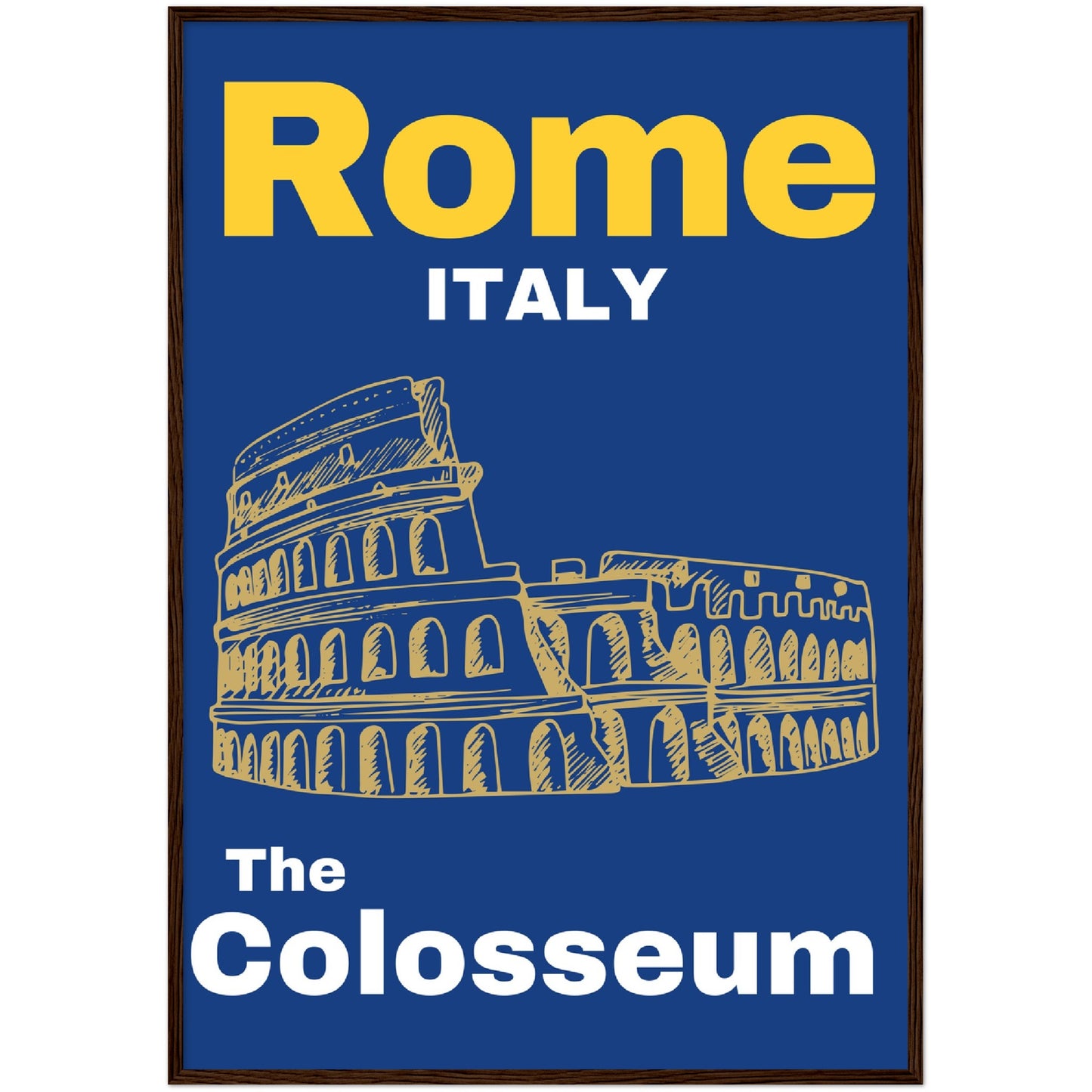 The Colosseum Premium Wooden Framed Poster