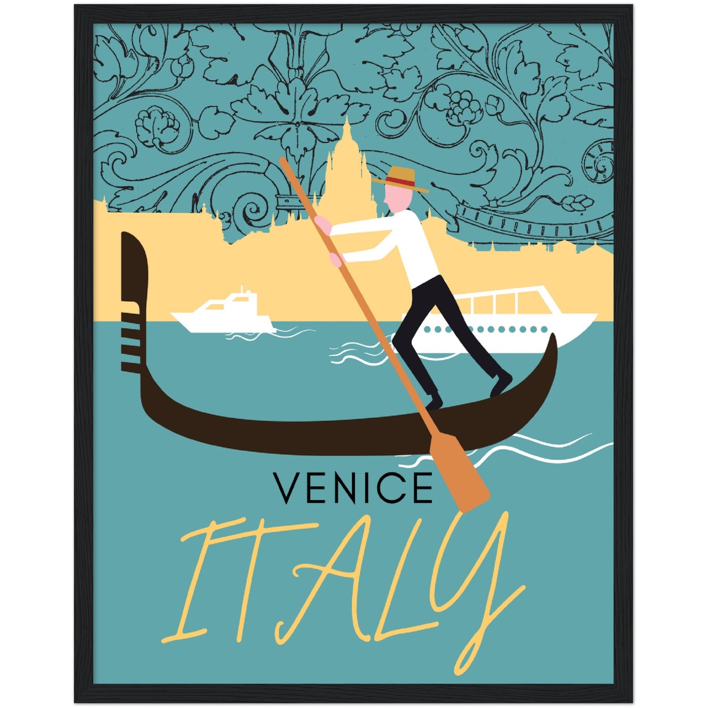 Venice Grand Canal Premium Wooden Framed Poster