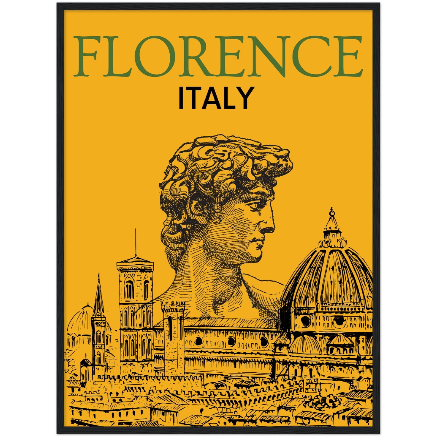 Florence Italy Premium Wooden Framed Poster