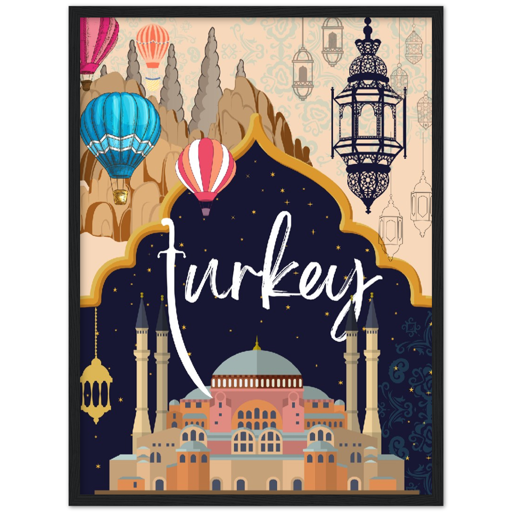 Take Me to Turkey Premium Wooden Framed Poster