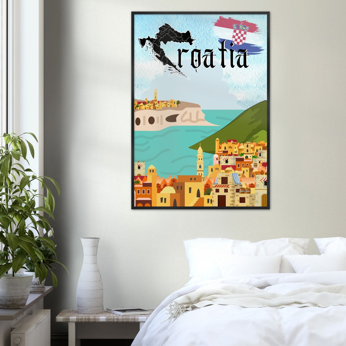 Croatia Premium Wooden Framed Poster