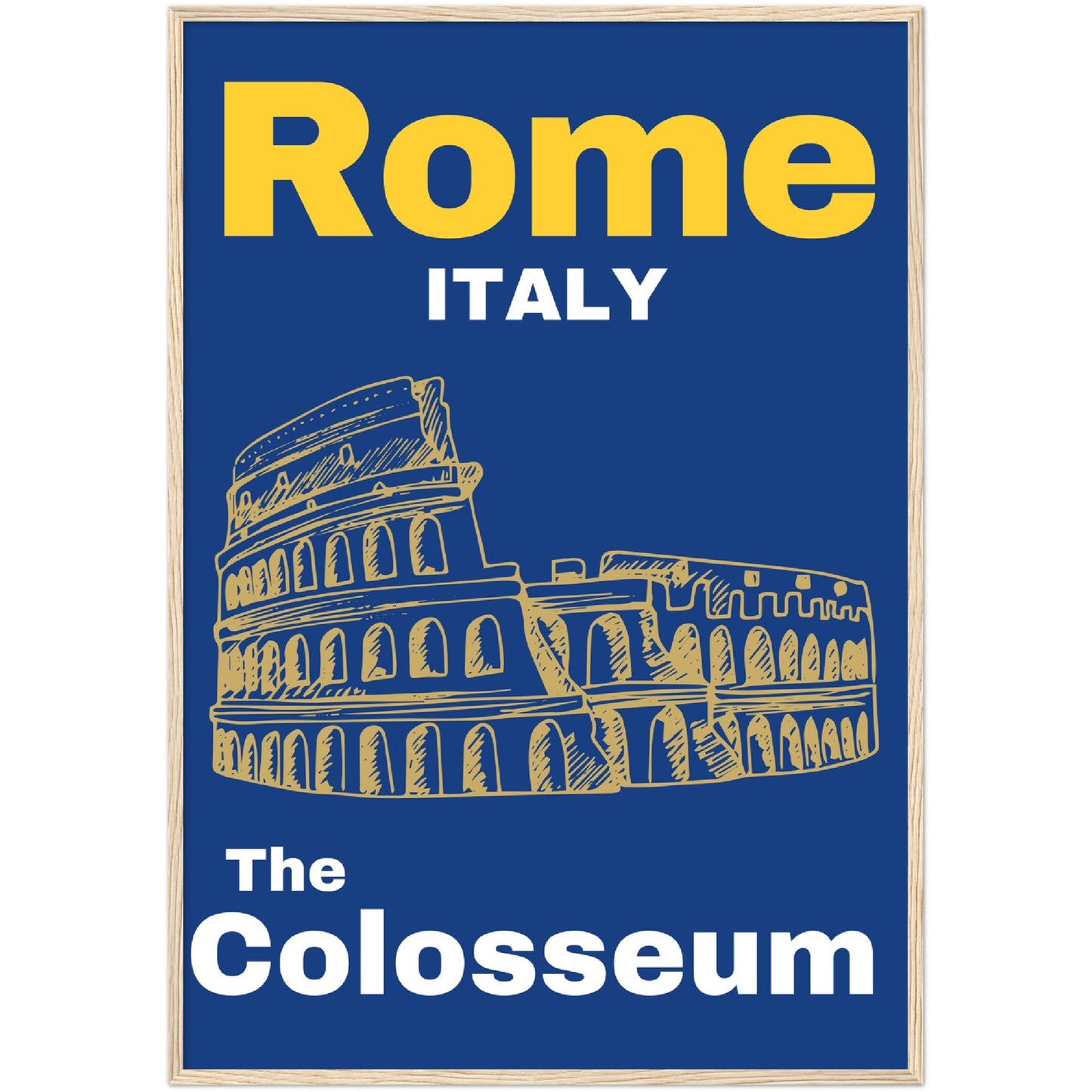 The Colosseum Premium Wooden Framed Poster