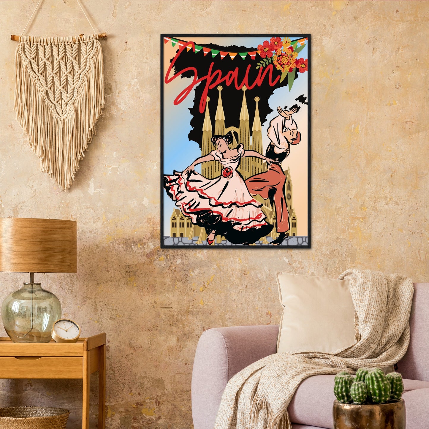 Flamenco Dancers Premium Wooden Framed Poster