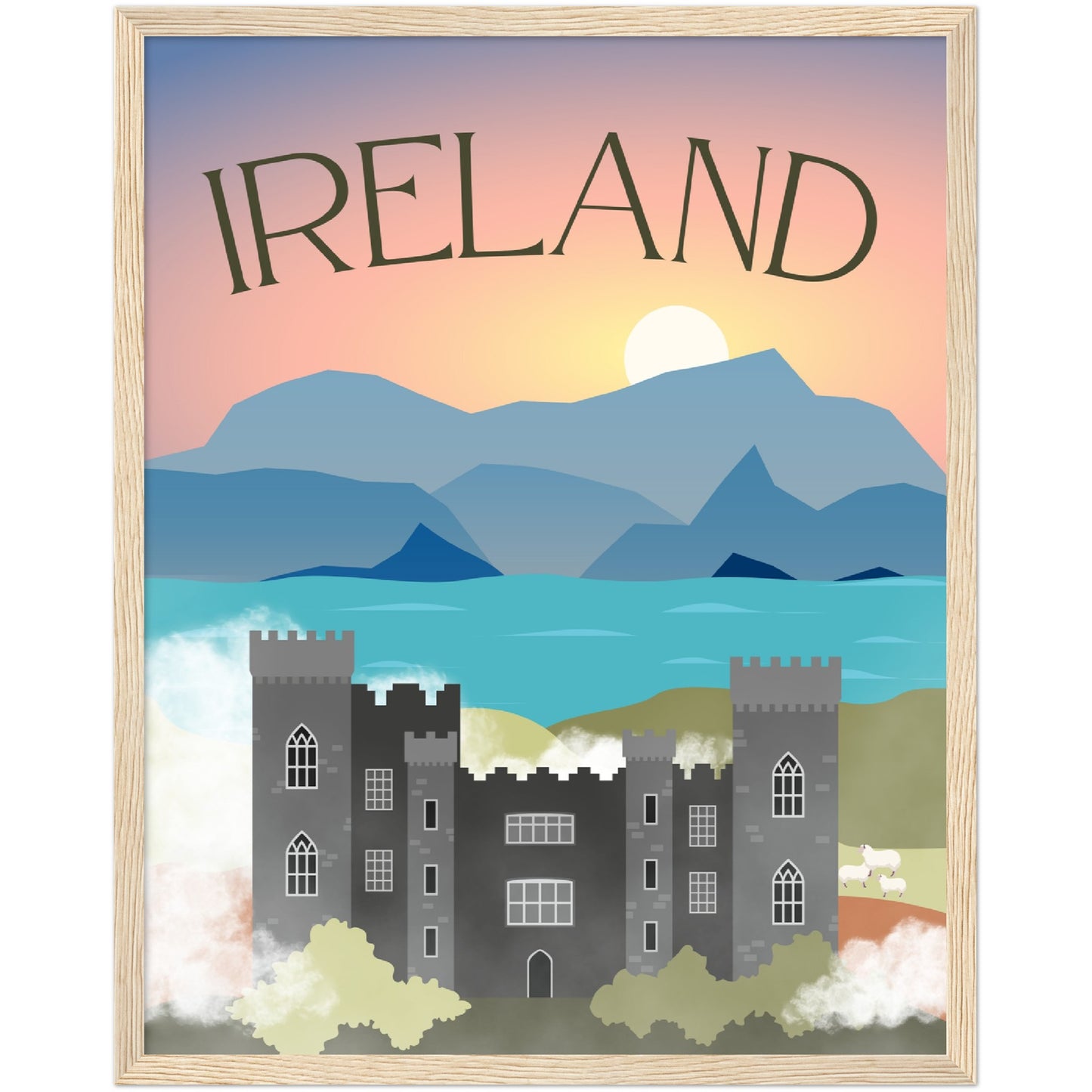 Ireland Premium Wooden Framed Poster