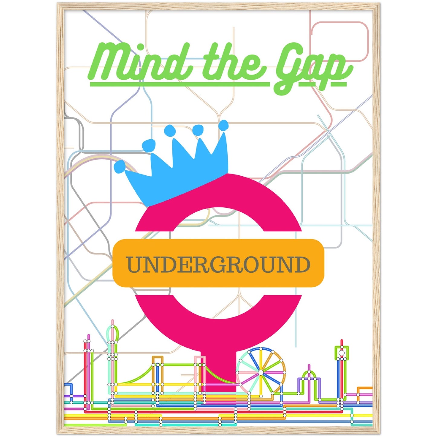 Mind the Gap Premium Wooden Framed Poster