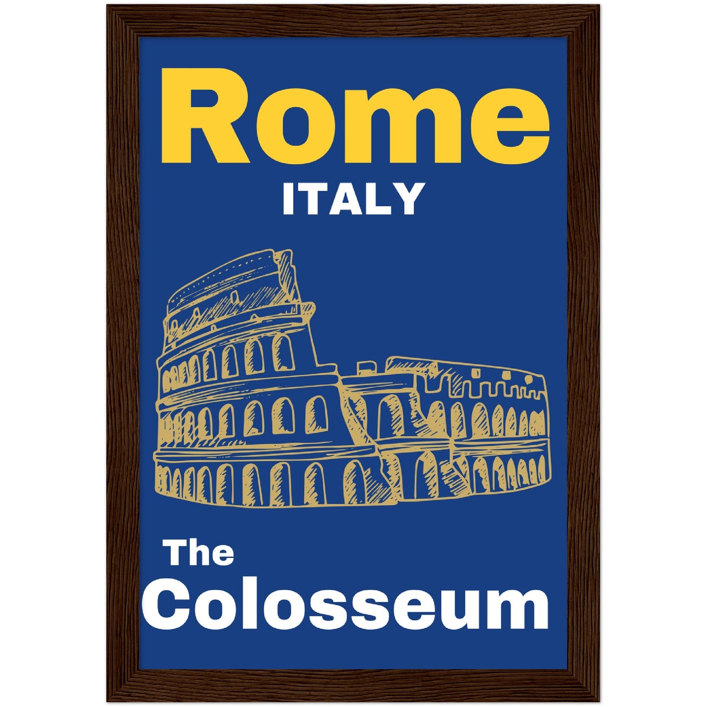 The Colosseum Premium Wooden Framed Poster