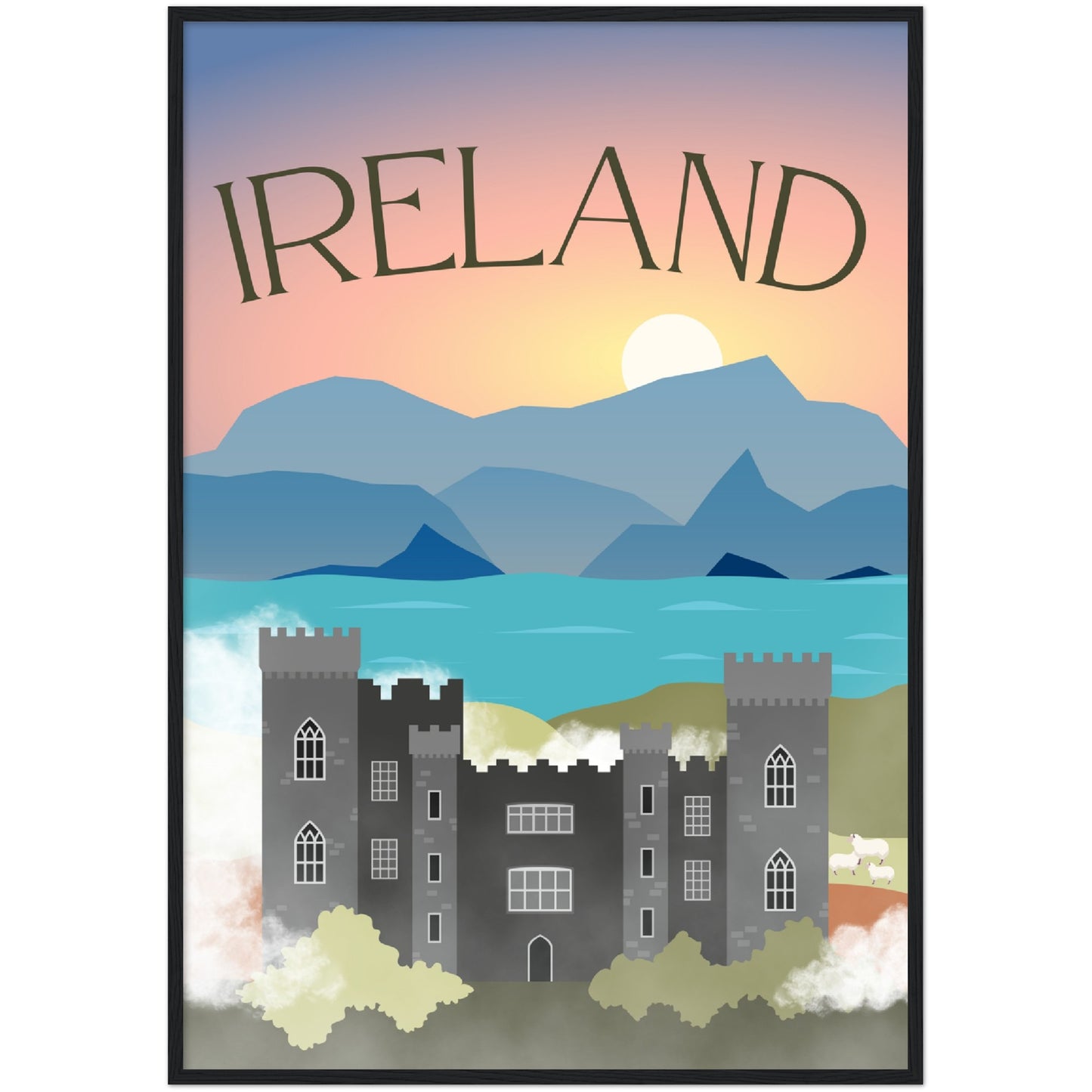 Ireland Premium Wooden Framed Poster