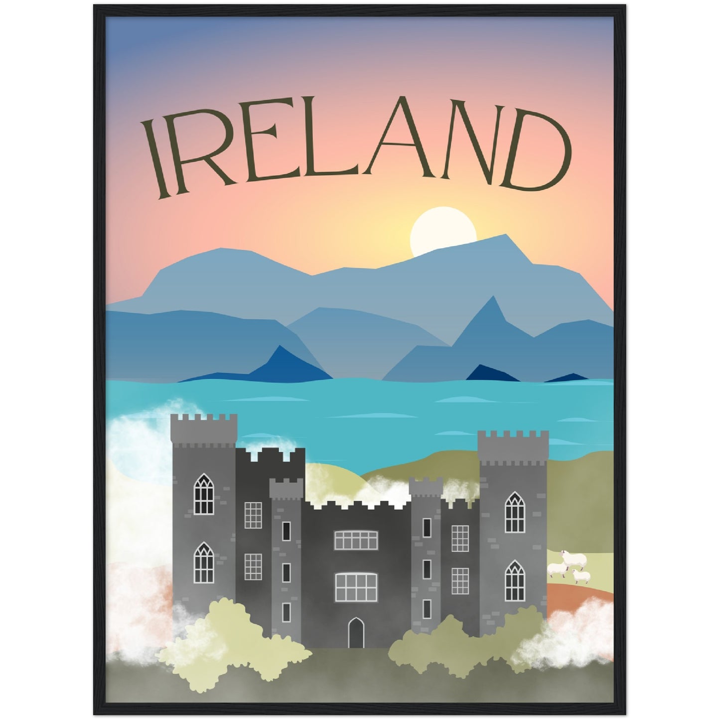 Ireland Premium Wooden Framed Poster