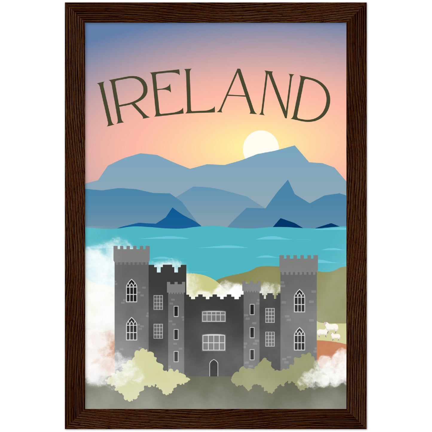 Ireland Premium Wooden Framed Poster