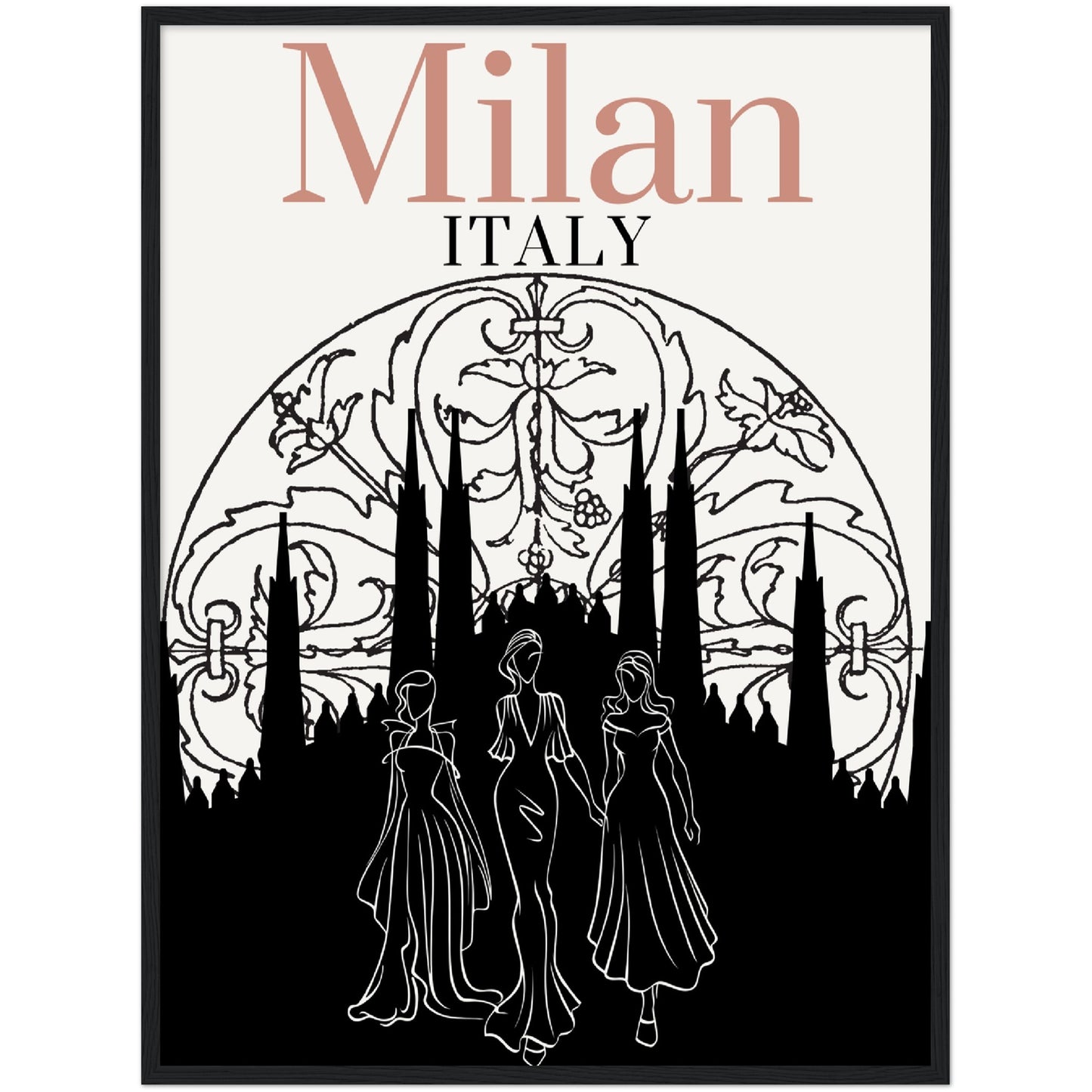 Modern Milan Premium Wooden Framed Poster