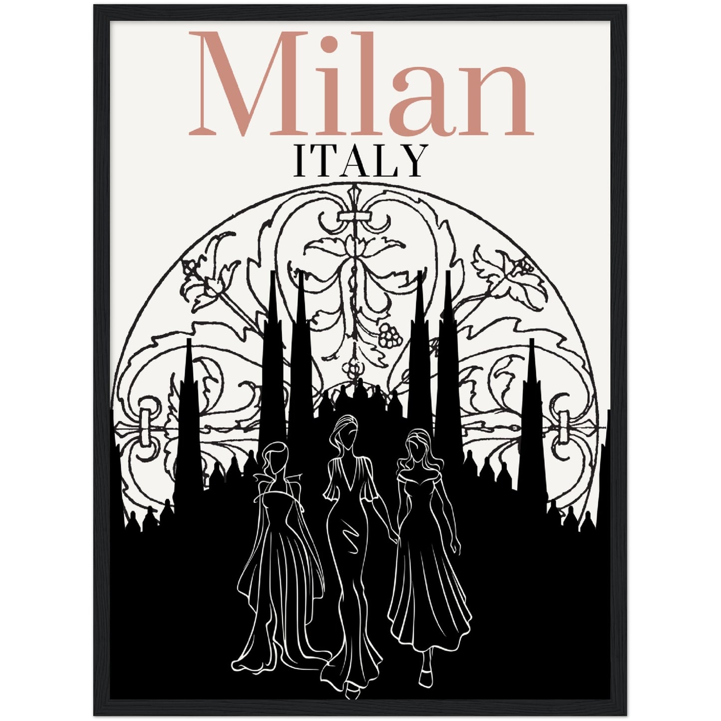 Modern Milan Premium Wooden Framed Poster