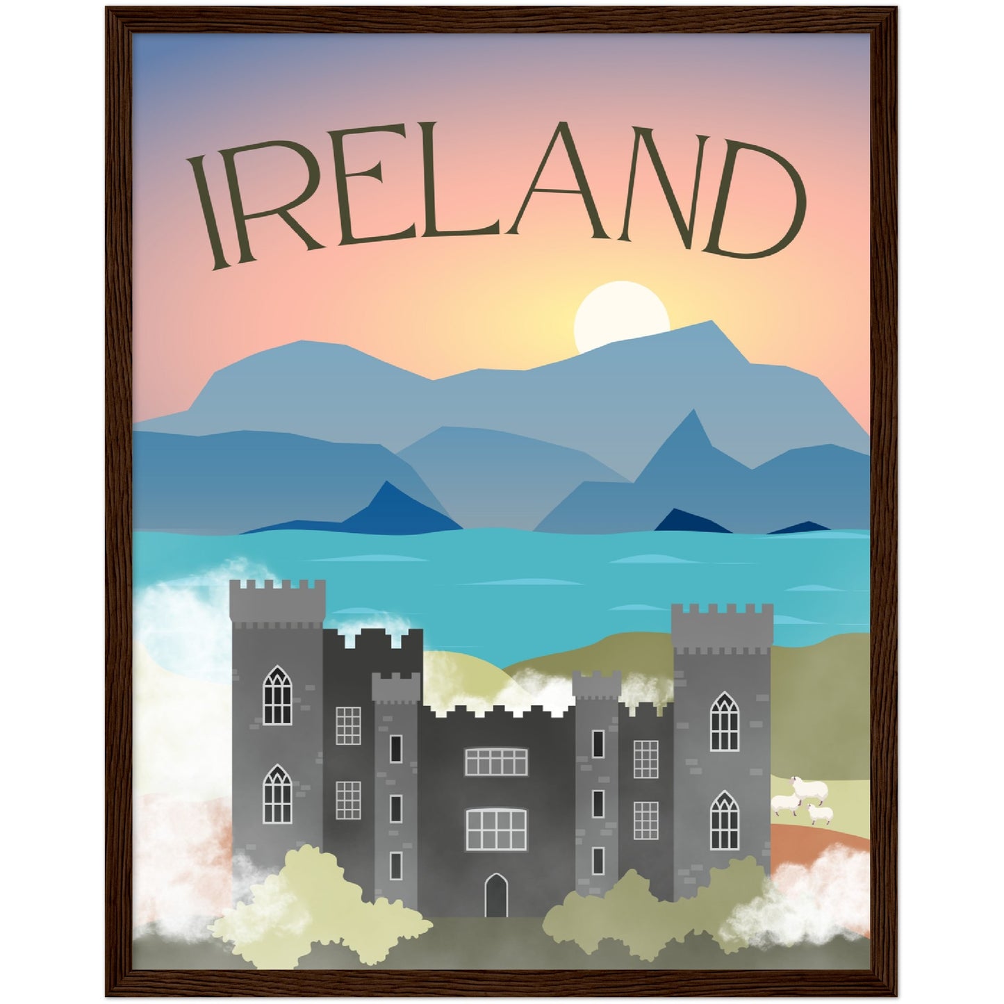 Ireland Premium Wooden Framed Poster