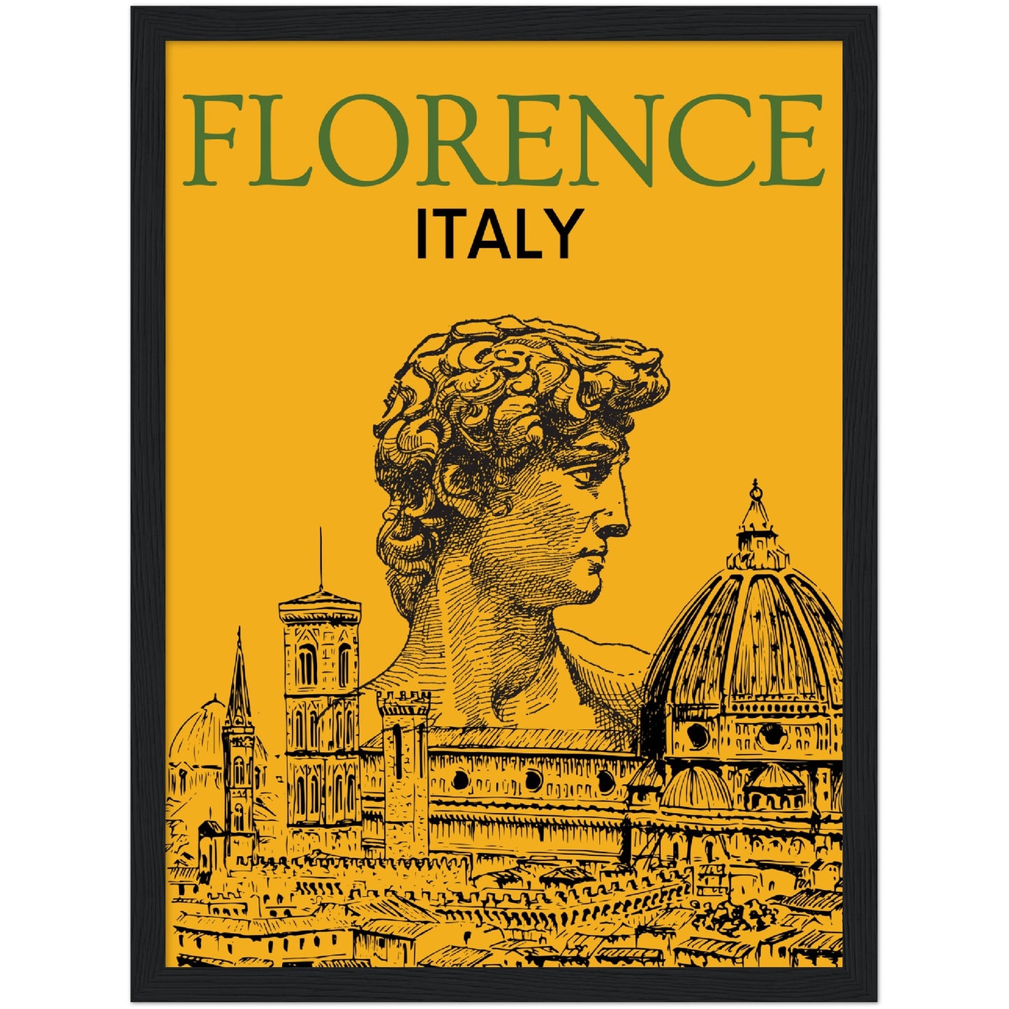 Florence Italy Premium Wooden Framed Poster