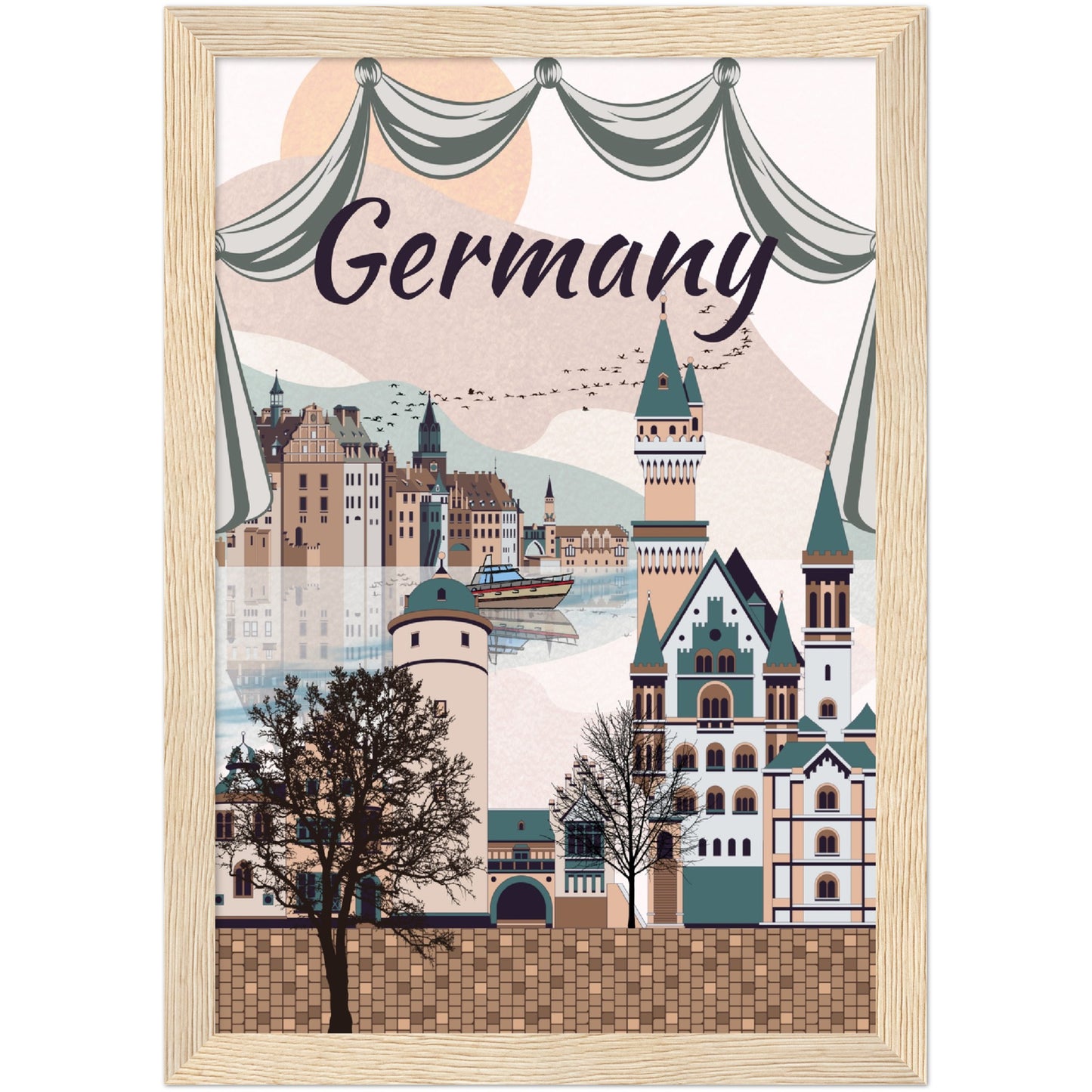 Germany Premium Wooden Framed Poster