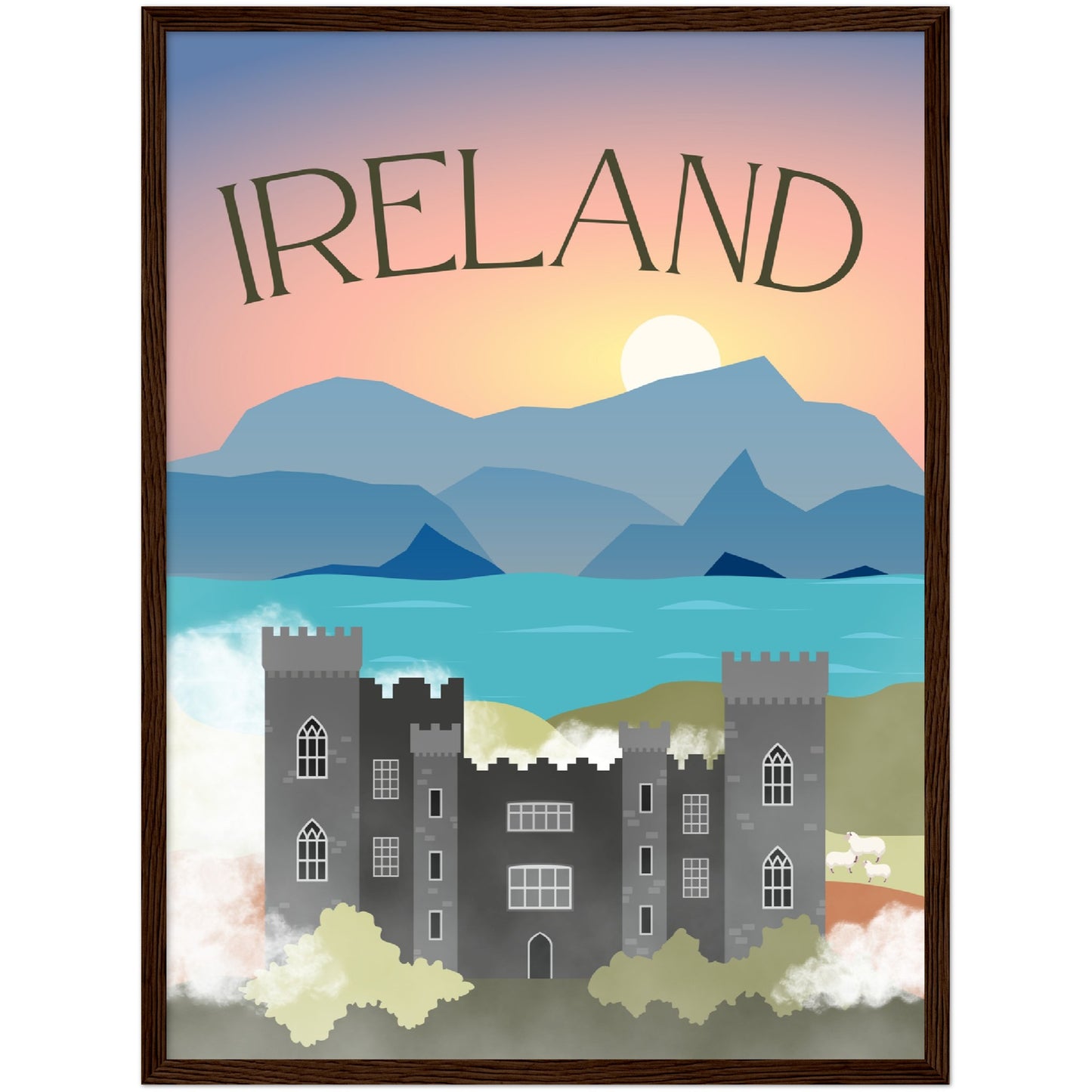 Ireland Premium Wooden Framed Poster