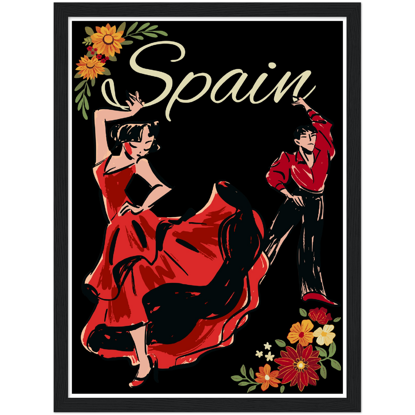 Spain Premium Matte Paper Wooden Framed Poster