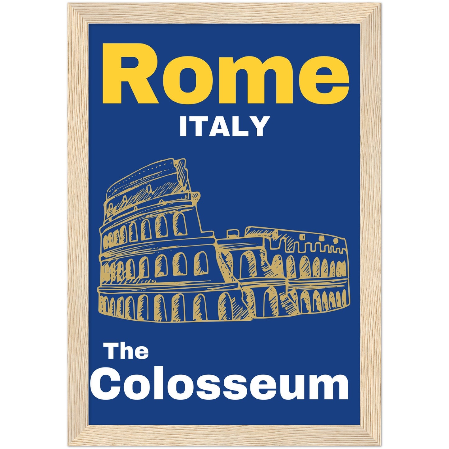 The Colosseum Premium Wooden Framed Poster